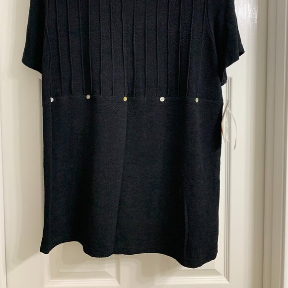 Positive Attitude Petite Brand Women's Black Stretchy Blouse, Size 22WP - Picture 2 of 6